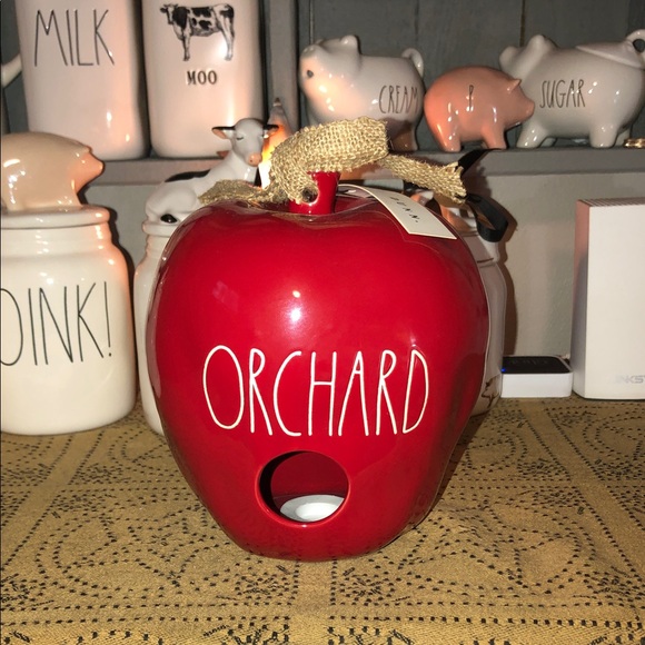 Rae Dunn Other - Rae Dunn ORCHARD Apple Shaped Birdhouse Red